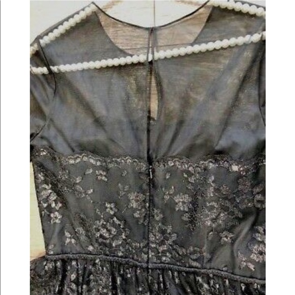 JS Boutique BLACK LACE DRESS WITH FLARE 10 - Picture 7 of 11